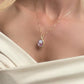 Red cameo rose necklace