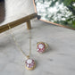 Red cameo rose necklace
