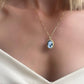 Mother & Child blue cameo necklace