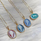 Horse cameo necklace -RED-