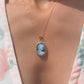 LADY WITH VINTAGE HAT CAMEO NECKLACE
