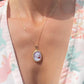 LADY & VINTAGE HAT CAMEO NECKLACE -RED-