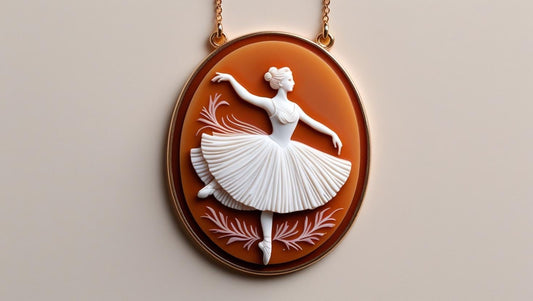 Handmade Ballerina Cameo Necklace