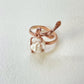 Leaf and Rose cameo ring, cameo ring, 18kt gold silver sterling, minimalist, stackable ring set, aesthetic, bridal jewelry, wrap ring, daint
