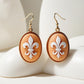 Fleur de Lis earrings, cameo drop earrings, 18K gold earrings, anniversary gift, bridal jewelry, made in Italy, custom unique gift, camée