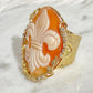 Noble Grace Cameo Ring | Milano Jewelry Week 2025 | vintage ring, handmade ring, giglio, unique handmade gift, 18K gold, made in Italy, mom