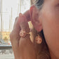 Fleur de Lis earrings, cameo drop earrings, 18K gold earrings, anniversary gift, bridal jewelry, made in Italy, custom unique gift, camée