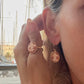 Fleur de Lis Cameo Ring, vintage ring, made in Italy, handmade cameo, Giglio, unique handmade gift for mother, 18K gold adjustable ring, mom