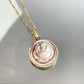 Floral Cameo necklace, 18K gold necklace, custom gift set for her, made in Italy, bridal jewellery, wedding gift, birth month flower, dainty
