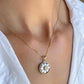 Cameo necklace, floral necklace, handmade gift, personalised gift, MADE IN ITALY, 18K gold minimalist necklace, free shipping, cameo jewelry