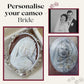 Personalised cameo, bride and groom, portrait cameo, bride gift, anniversary, cameo necklace, custom necklace, personalised handmade gift