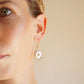Handmade cameo drop earrings, floral theme, wedding and anniversary gift, gold earrings, made in Italy, custom unique gift, gifts under 100