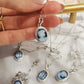 Blue cameo necklace, silver jewelry set, made in Italy, personalised gift for her, agate genuine Italian cameo, cameo set, cameo necklace