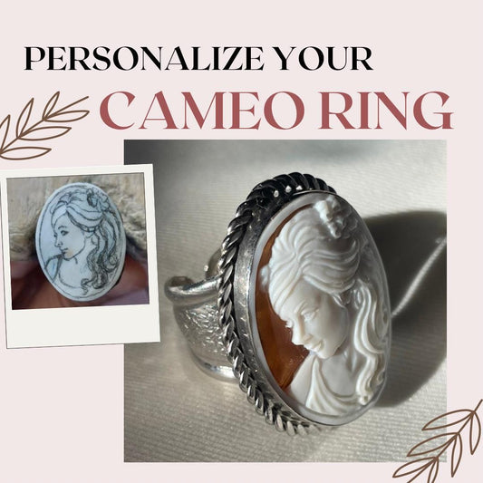 Personalised cameo ring, portrait cameo, cameo ring, keepsake jewelry, custom gift, made in Italy, engraved, handmade gift, anniversary gift