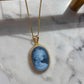 Charming cameo necklace, 18k gold, lady in vintage hat, mom, silver sterling 925, made in Italy, gift for her, hat lover, cameo necklace