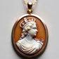 Queen Elizabeth cameo necklace, fall wedding jewelry, bridal necklace, wedding gift, genuine Italian cameo, vitage necklace, made in Italy
