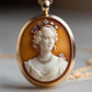 Queen Elizabeth cameo necklace, fall wedding jewelry, bridal necklace, wedding gift, genuine Italian cameo, vitage necklace, made in Italy