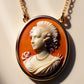 Queen Elizabeth cameo necklace, fall wedding jewelry, bridal necklace, wedding gift, genuine Italian cameo, vitage necklace, made in Italy