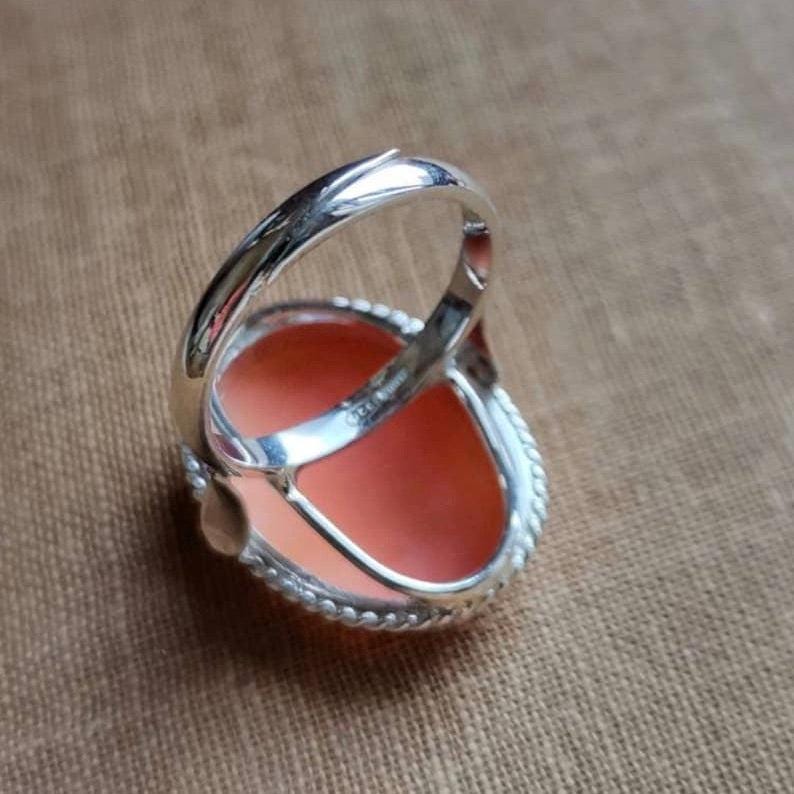 The Three Graces, cameo ring, silver sterling 925 adjustable band, waterproof ring, handmade cameo, genuine handmade in Italy, Charites ring