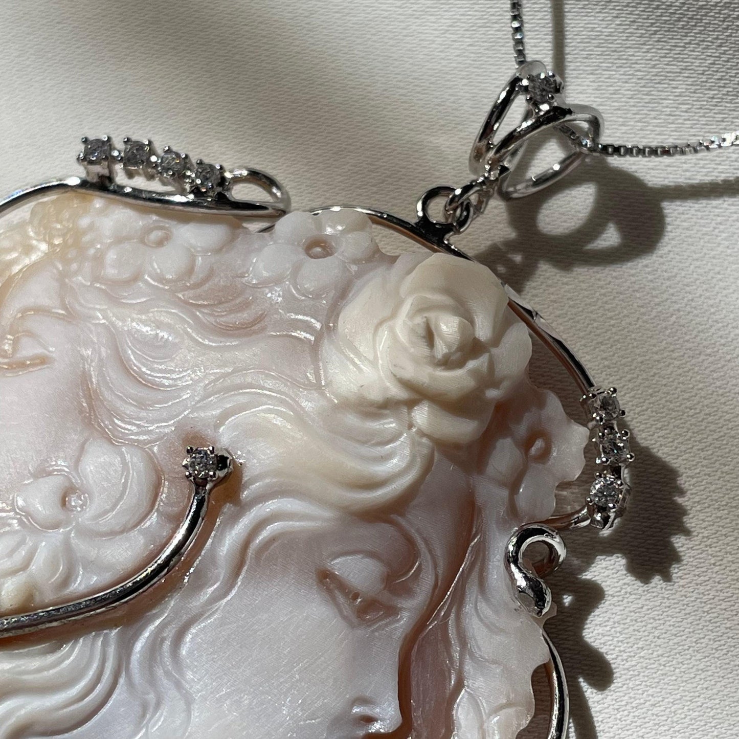 Genuine cameo jewelry necklace, made in Italy, silver sterling 925, personal gift for her, bridal wedding jewelry, personalised jewelry, mom