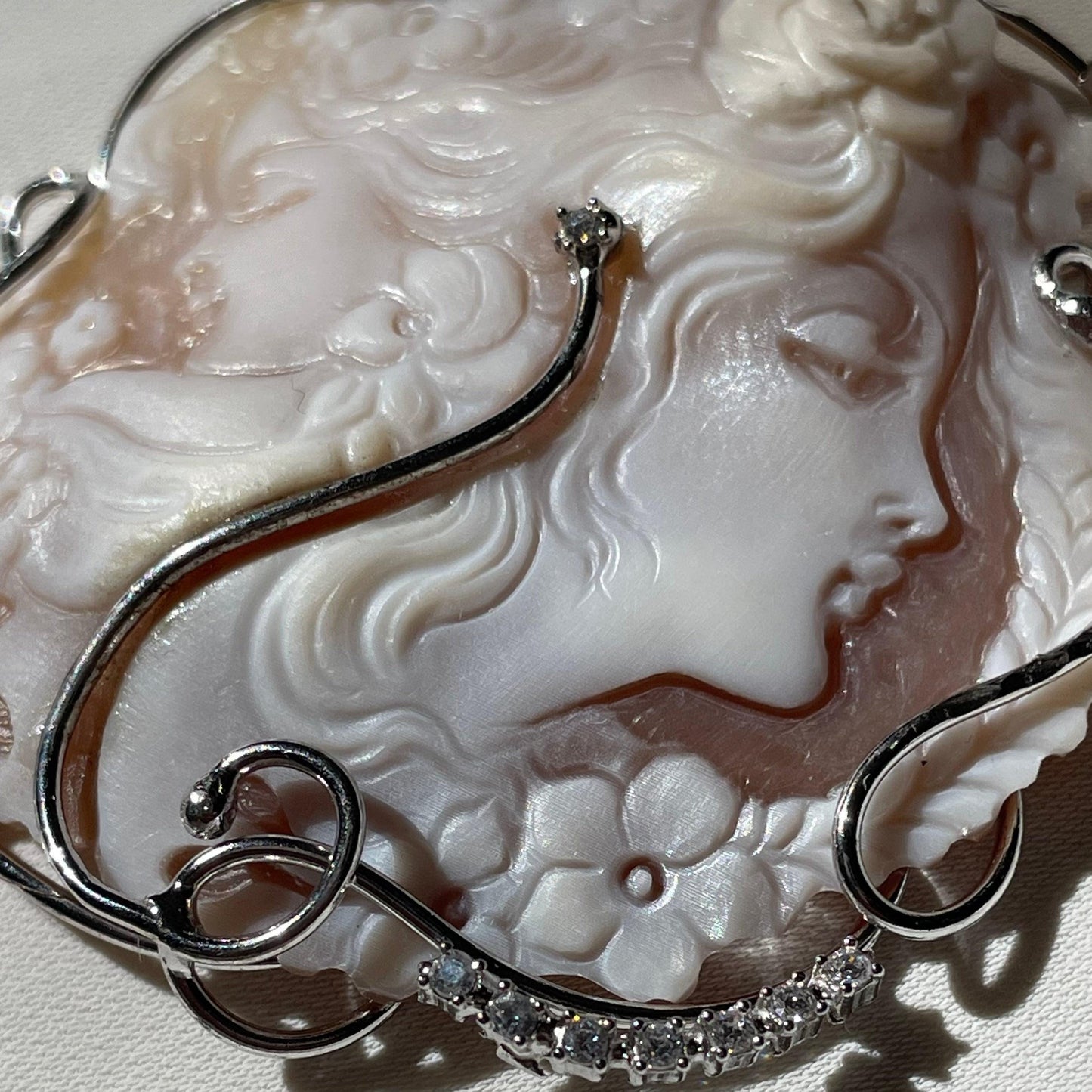 Genuine cameo jewelry necklace, made in Italy, silver sterling 925, personal gift for her, bridal wedding jewelry, personalised jewelry, mom