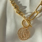 Roman Coin chain bracelet