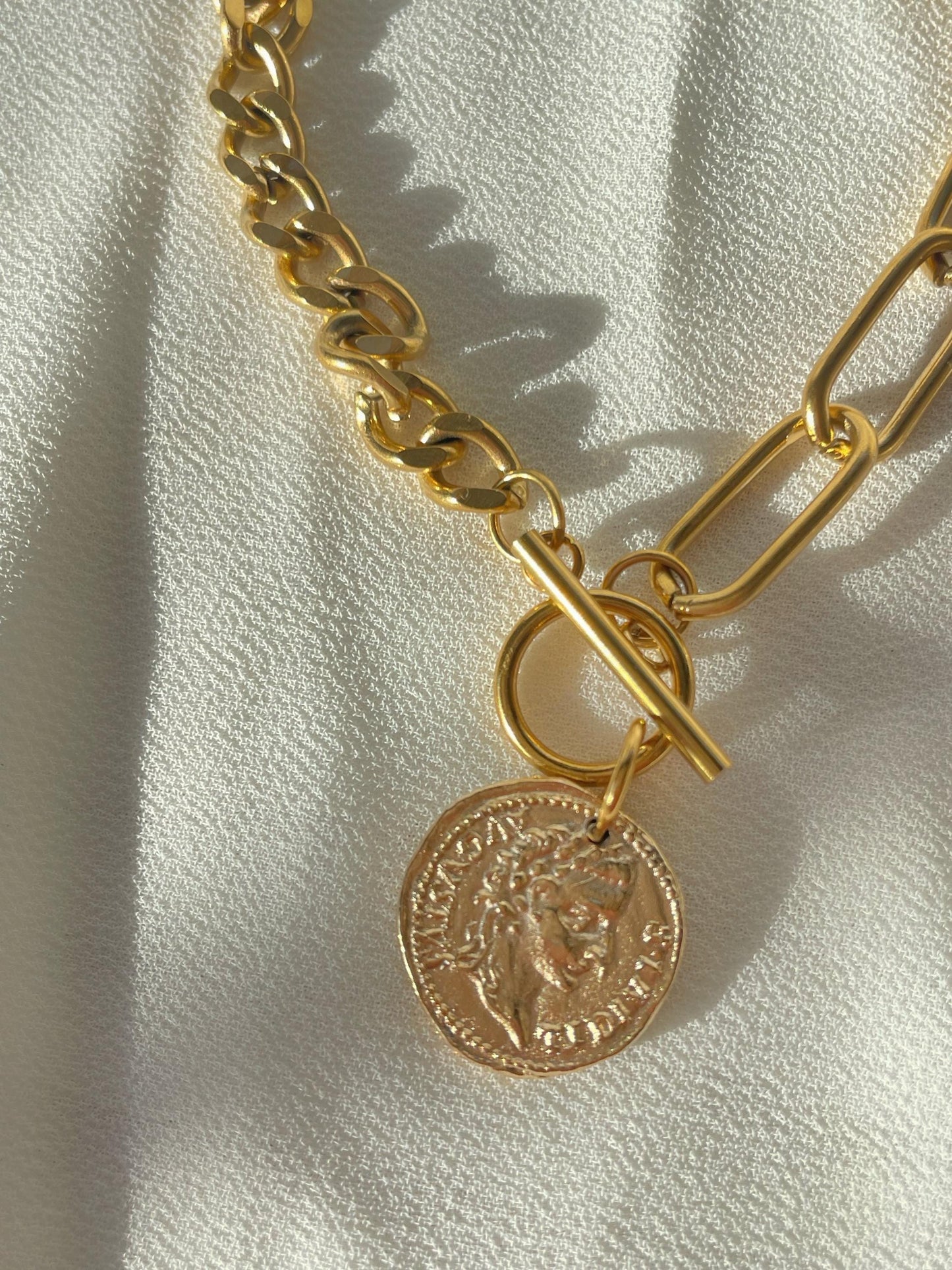 Roman Coin chain bracelet