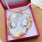 Genuine cameo jewelry necklace, sister gift, 18K gold necklace, personal gift for her, bridal wedding jewelry, unique, custom jewelry, mom