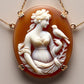Lady and bird cameo necklace, personalised gift for her, bridal necklace, wedding, genuine Italian cameo, jewelry gift set, vintage cameo