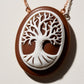 Tree of Life cameo necklace, art deco jewelry, bridal necklace, wedding gift, genuine Italian cameo, vitage necklace, 18K gold plated, mom