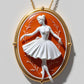 Ballerina Cameo Necklace, handmade gift, 18K Gold Plated, Gift for her, dancer jewelry, feminine art, gift for daughter, made in Italy, mom