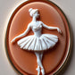 Ballerina Cameo Necklace, handmade gift, 18K Gold Plated, Gift for her, dancer jewelry, feminine art, gift for daughter, made in Italy, mom