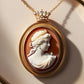 Princess Diana cameo necklace, Victorian jewelry, bridal necklace, wedding gift, genuine Italian cameo, vitage necklace, 18K gold plated