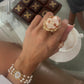 Noble Grace Cameo Ring | Milano Jewelry Week 2025 | vintage ring, handmade ring, giglio, unique handmade gift, 18K gold, made in Italy, mom