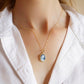 Blue cameo necklace, 18k gold, silver sterling, made in Italy, gift for her, bridal jewelry, Italian cameo, agate cameo necklace, birthday