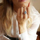 Blue cameo ring, adjustable band, silver sterling 925, gift for her, made in Italy, genuine Italian, cameo victorian style, agate cameo ring