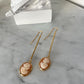 18K gold earrings, drop Cameo earrings, wedding and anniversary gift, bridal jewelry, made in Italy, custom unique gift, camée, summer jewel