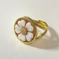 Handmade cameo adjustable ring, 18K golden ring, made in Italy, gift for her, wedding anniversary gift, silver sterling 925, custom jewelry