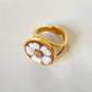 Handmade cameo adjustable ring, 18K golden ring, made in Italy, gift for her, wedding anniversary gift, silver sterling 925, custom jewelry