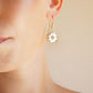 Handmade cameo drop earrings, floral theme, wedding and anniversary gift, gold earrings, made in Italy, custom unique gift, gifts under 100
