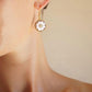 Handmade cameo drop earrings, floral theme, wedding and anniversary gift, gold earrings, made in Italy, custom unique gift, gifts under 100