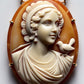 Cameo necklace, Lady and bird, personalised gift for her, bridal necklace, wedding, genuine Italian cameo, jewelry gift set