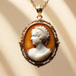 Queen Elizabeth cameo necklace, fall wedding jewelry, bridal necklace, wedding gift, genuine Italian cameo, vitage necklace, made in Italy