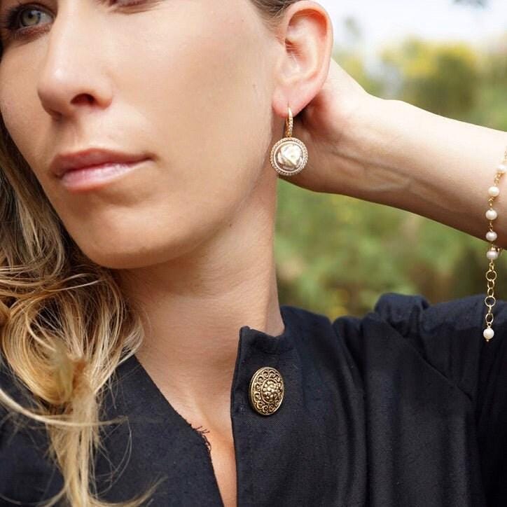 Silver Cameo earrings, drop earrings, glam earrings, wedding, anniversary gift, made in Italy, custom gift for her, bridal jewellery, cameo