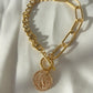 Roman Coin chain bracelet