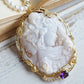 Genuine cameo jewelry necklace, sister gift, 18K gold necklace, personal gift for her, bridal wedding jewelry, unique, custom jewelry, mom