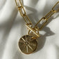 cable link chain necklace, pearl pendant, 18k gold necklace, waterproof golden necklace, link chain necklace, toggle clasp link chain, mom