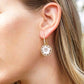 Golden Cameo earrings, floral earrings, wedding and anniversary gift, made in Italy, custom gift for her, mother gift, 18k gold earrings