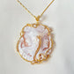 Cameo necklace, 18 karat gold jewelry, anniversary gift for her, wedding jewelry, free shipping, custom cameo, personalised, wedding fall