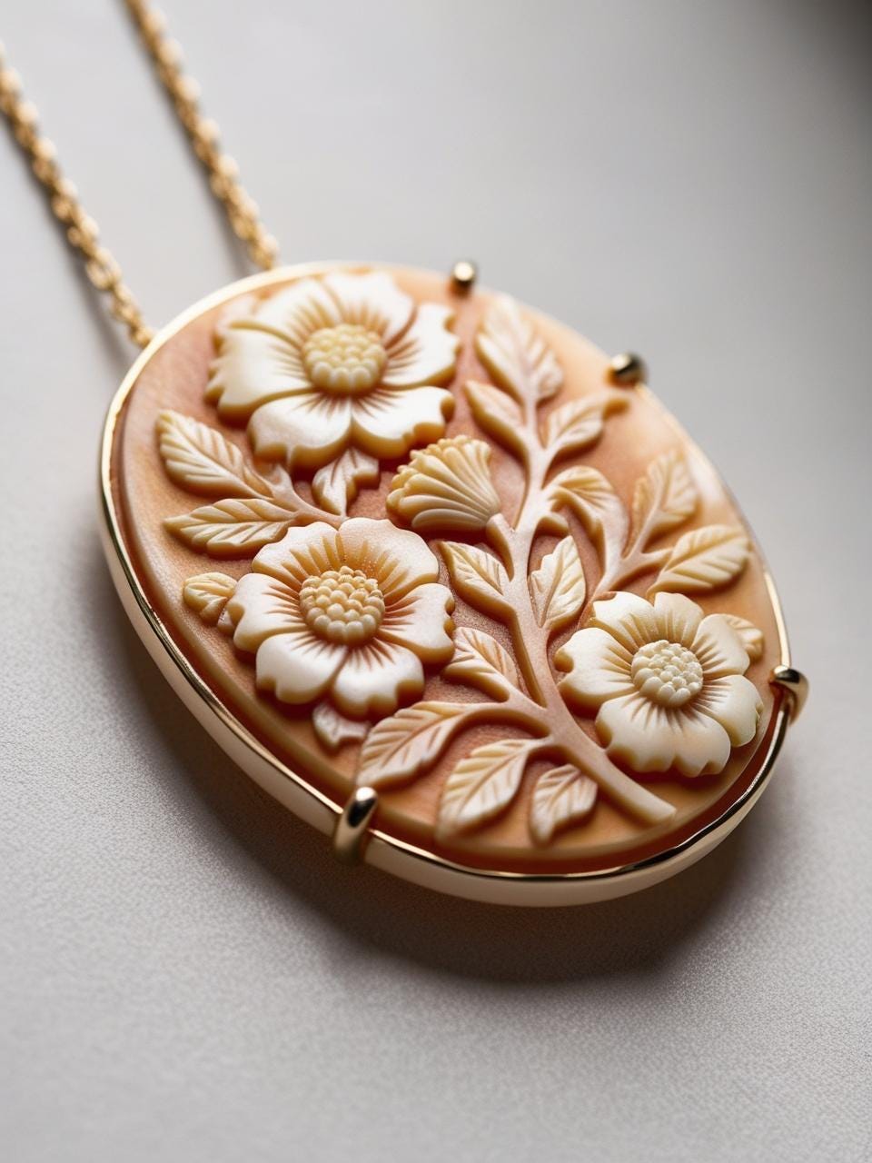 Floral Cameo necklace